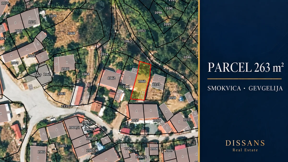 Куќа со двор на парцела од 263 m² во Смоквица